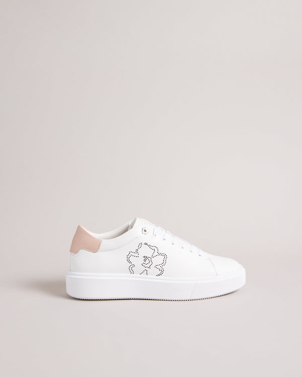 <P>Perforated Magnolia Platform Sneaker</P>